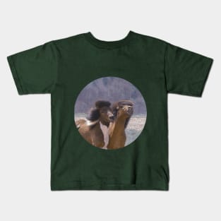 Funny horses Kids T-Shirt